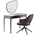 Roma Furman Dressing Table & Armchair Set 3D model small image 1