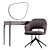 Roma Furman Dressing Table & Armchair Set 3D model small image 3