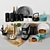 Kitchen Decor Set: Dishes, Bread, Cutting Boards, Containers 3D model small image 5