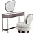 IRIS Modern Dressing Table & Armchair Set 3D model small image 1