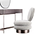 IRIS Modern Dressing Table & Armchair Set 3D model small image 3