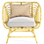 Natural Rattan Armchair: IKEA BUSKBO 3D model small image 2