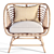 Natural Rattan Armchair: IKEA BUSKBO 3D model small image 7