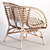 Natural Rattan Armchair: IKEA BUSKBO 3D model small image 8