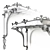 Art-Deco Wrought-Iron Canopy 3D model small image 9
