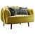 Elegant Fabric Armchair 3D model small image 1