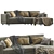 Sophisticated Milan Sofa Revamps Your Living Space 3D model small image 2
