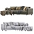 Sophisticated Milan Sofa Revamps Your Living Space 3D model small image 4