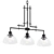 Elegant Bronze Glass Kitchen Chandelier 3D model small image 1