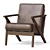 Vintage Distressed Leather Lounge Chair 3D model small image 1