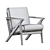 Vintage Distressed Leather Lounge Chair 3D model small image 5