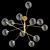 Marzo SP12 Bronze Pendant Light 3D model small image 2