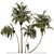 Lush Green Palm Tree Set 185 3D model small image 1