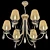 Victoria SP6 Gold/Amber Chandelier - Classic Elegance 3D model small image 6