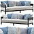 Balmain Aluminum Sofa Collection 3D model small image 1