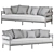 Balmain Aluminum Sofa Collection 3D model small image 5