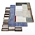 Modern 4-Piece Rugs Set 3D model small image 1