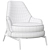 Elegant Flexform Leda Armchair 3D model small image 12