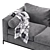 Luxury Velvet Sofa B&B Italia 3D model small image 4