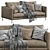 Modern Interface Leather Sofa 3D model small image 1