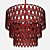 Luxury Petal Pendant Light 3D model small image 2