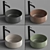 Elegant Cognac 35 Wash Basin 3D model small image 2