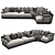 Contemporary Noonu Sofa B&B 3D model small image 1