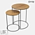 LoftDesign 60177 Metal Coffee Table Set 3D model small image 1