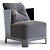 Keaton Meridiani: Italian Designed Armchair with Timeless Elegance 3D model small image 1