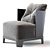 Keaton Meridiani: Italian Designed Armchair with Timeless Elegance 3D model small image 2