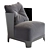 Keaton Meridiani: Italian Designed Armchair with Timeless Elegance 3D model small image 5