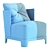 Keaton Meridiani: Italian Designed Armchair with Timeless Elegance 3D model small image 6