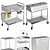 Versatile Hospital Trolley 3D model small image 1