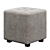  Cozy Square Cube Ottoman 3D model small image 3