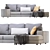 Alberta Manhattan Sofa: Modern Elegance in Perfect Dimensions 3D model small image 2