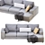 Alberta Manhattan Sofa: Modern Elegance in Perfect Dimensions 3D model small image 4