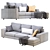 Alberta Manhattan Sofa: Modern Elegance in Perfect Dimensions 3D model small image 6