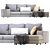Alberta Manhattan Sofa: Modern Elegance in Perfect Dimensions 3D model small image 10