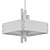 Luxury Carlyle Square Chandelier 3D model small image 2