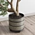 Handmade Pottery Indoor Plant Vase 3D model small image 3