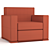 Vibrant Color Sofa 3D model small image 4