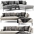 Andes Sofa by West Elm: Modern Comfort in Minimal Design 3D model small image 1