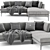 Andes Sofa by West Elm: Modern Comfort in Minimal Design 3D model small image 2