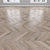 Oak Parquet Flooring: Herringbone, Linear, Chevron 3D model small image 4