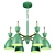 Title: Modern Italian Pendant Chandelier - Gemma 3785/6 3D model small image 1