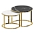 Modern Round Nesting Tables - Furniture Decor 3D model small image 3