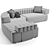 Fendi Casa Truman Sofa: Luxurious Elegance for Your Home 3D model small image 3