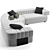 Fendi Casa Truman Sofa: Luxurious Elegance for Your Home 3D model small image 4