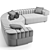 Fendi Casa Truman Sofa: Luxurious Elegance for Your Home 3D model small image 5