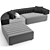 Fendi Casa Truman Sofa: Luxurious Elegance for Your Home 3D model small image 6